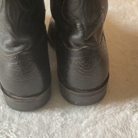 Brahma Black Western Cowboy Boots - Picture 3 of 8